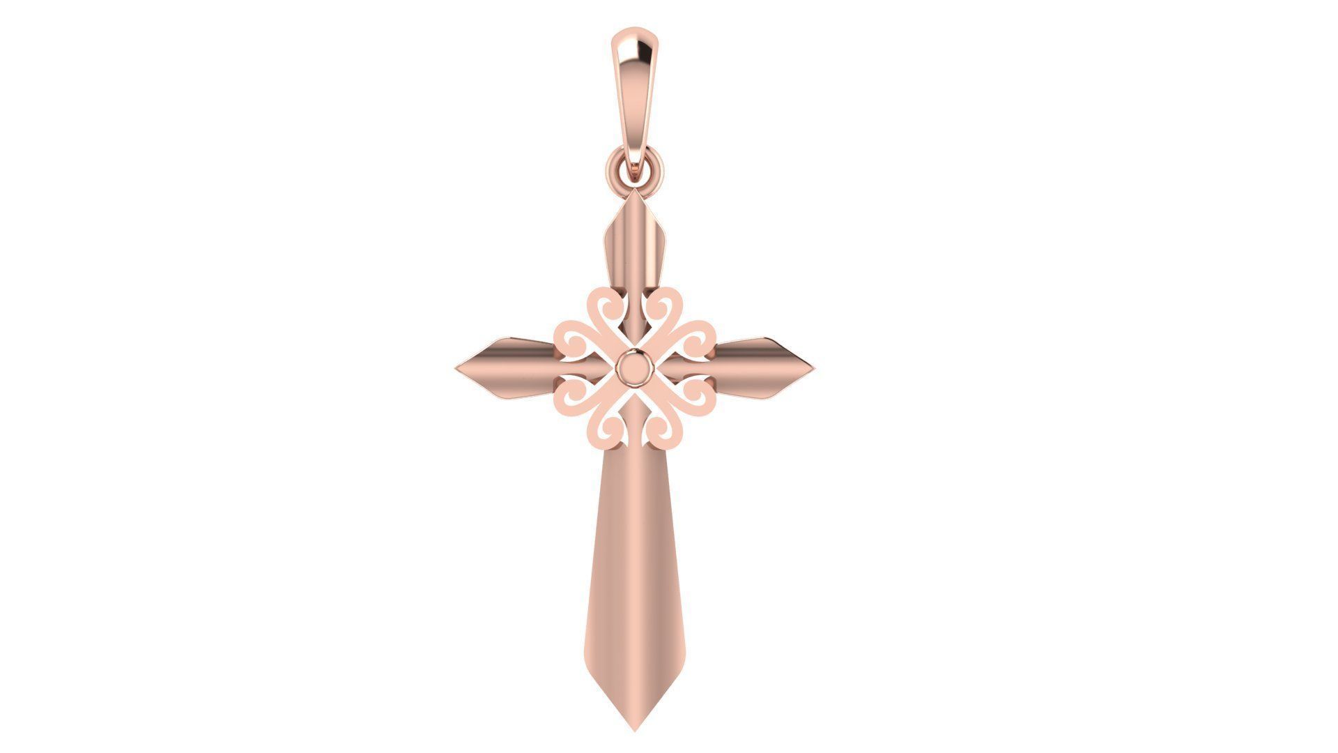 CROSS PENDANT CR111 3D print model_3