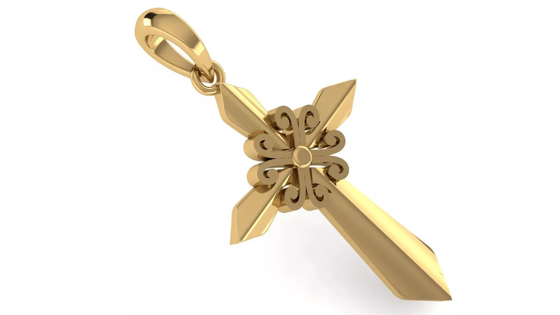 CROSS PENDANT CR111 3D print model_0