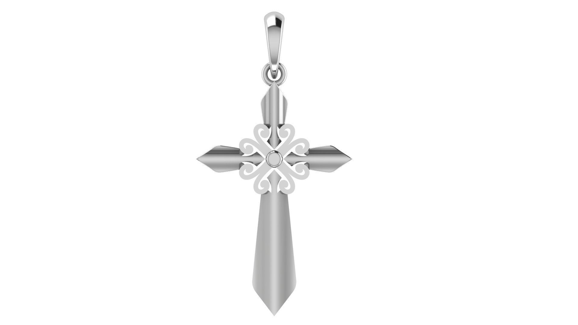 CROSS PENDANT CR111 3D print model_4