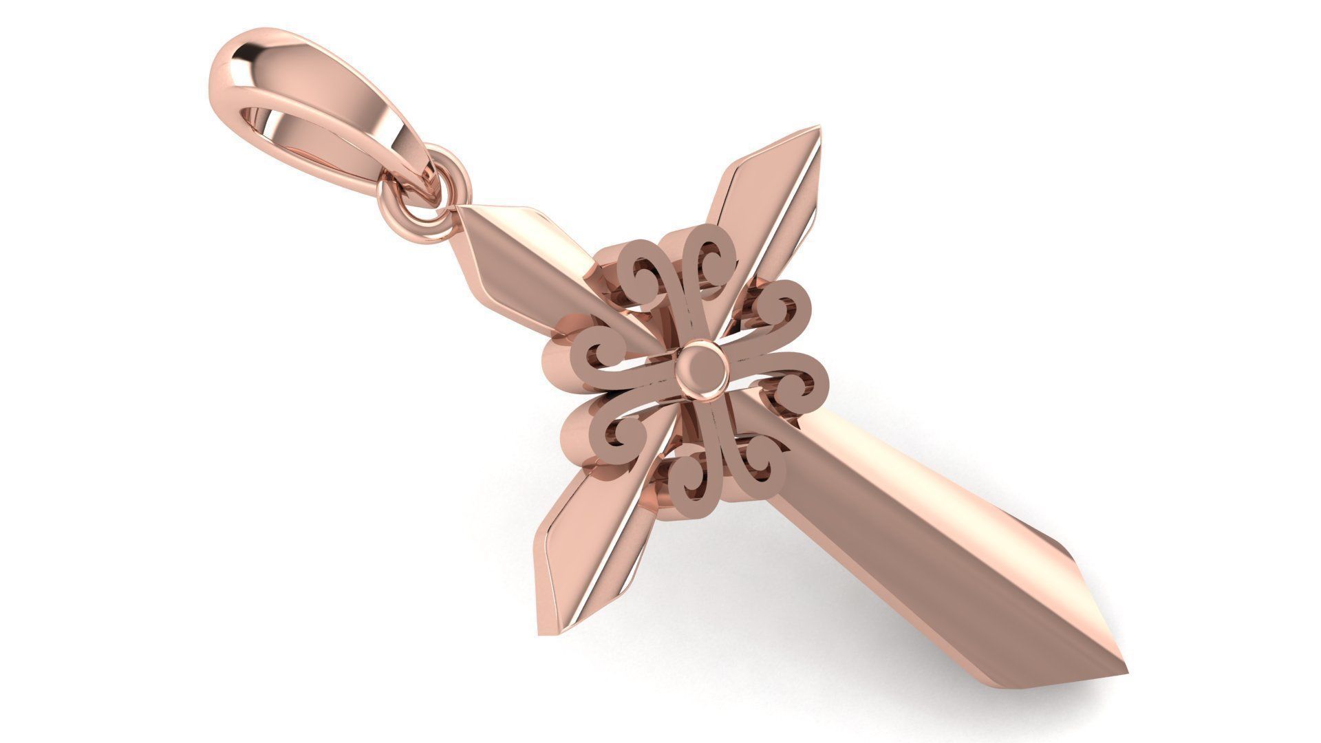 CROSS PENDANT CR111 3D print model_2