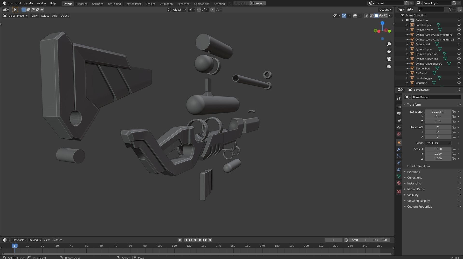 Caitlyn Pool Party Skin Shotgun for Cosplay 3D print model_13