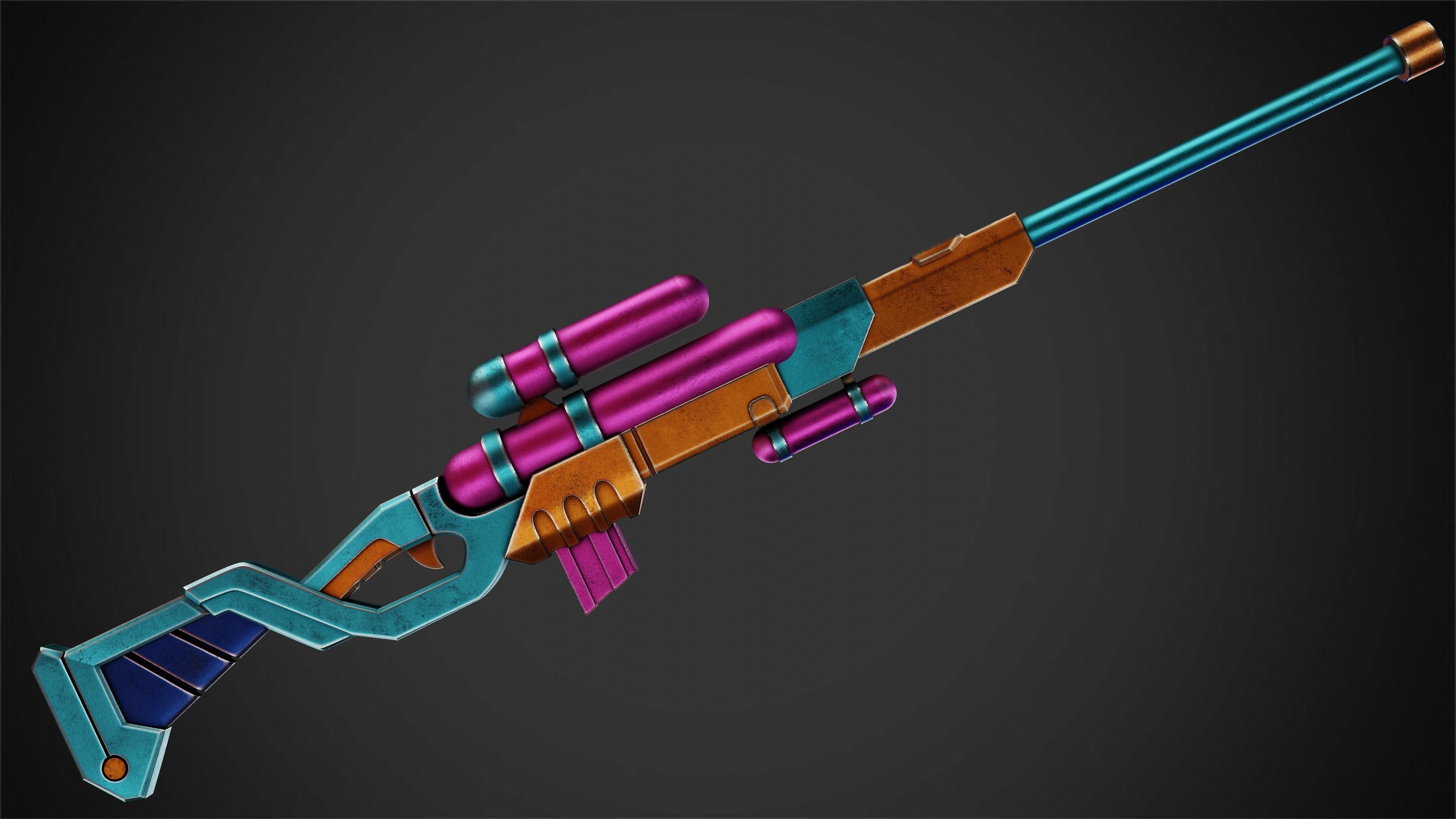 Caitlyn Pool Party Skin Shotgun for Cosplay 3D print model_6