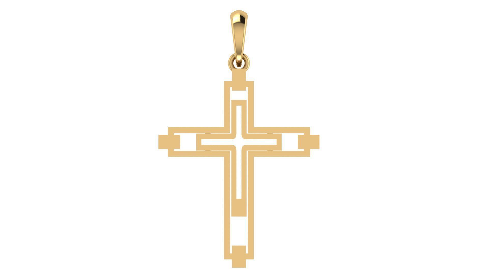 CROSS PENDANT CR112 3D print model_5