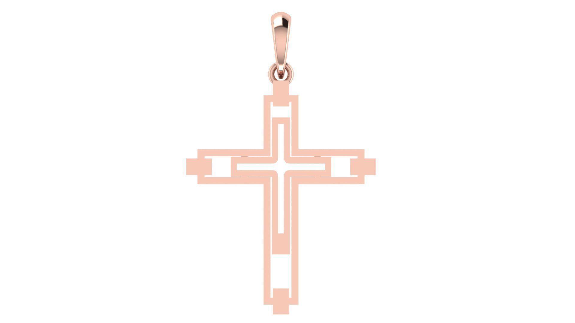CROSS PENDANT CR112 3D print model_3