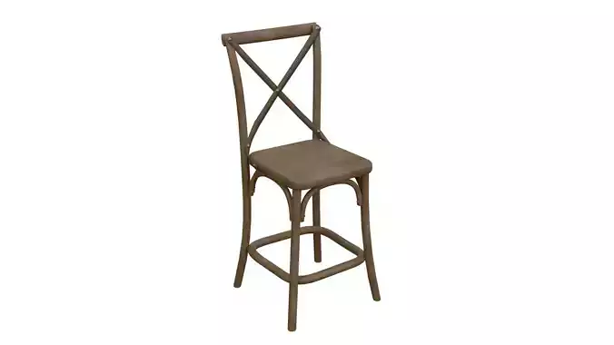 High wood cross back Chair for interiors