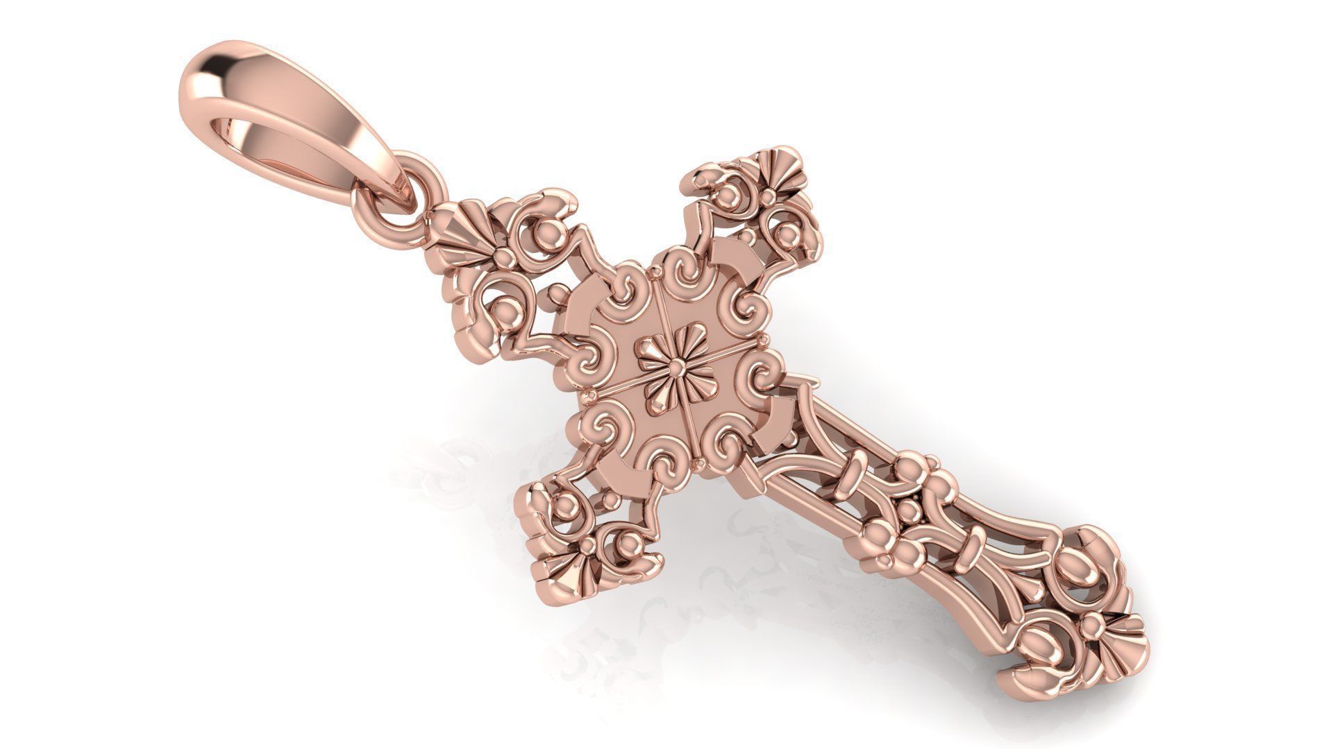 CROSS PENDANT CR114 3D print model_2