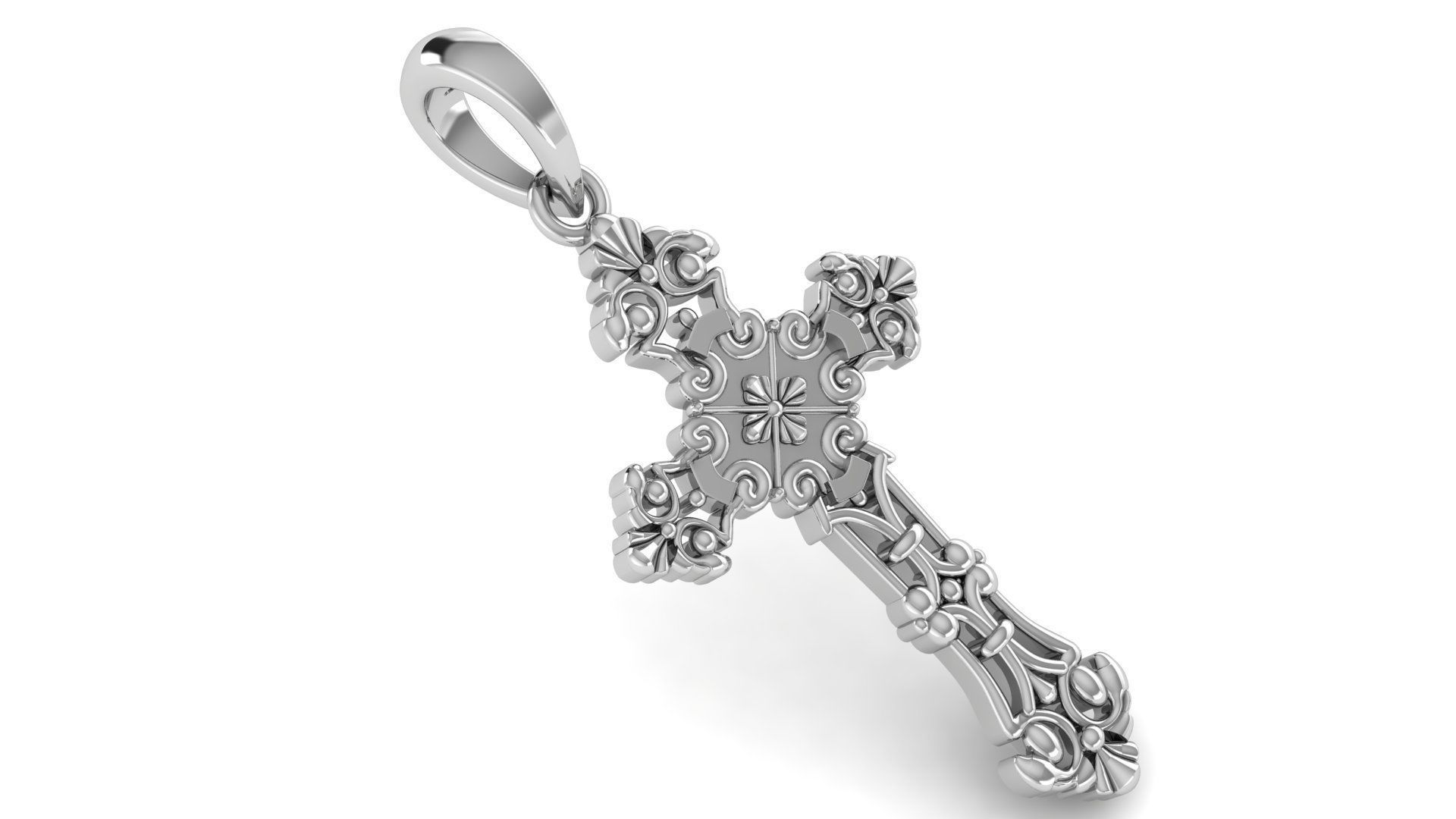 CROSS PENDANT CR114 3D print model_1