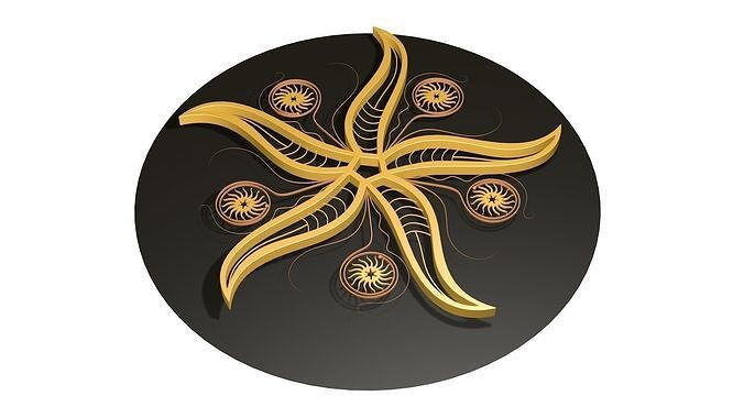 Star starfish amulet 3D model