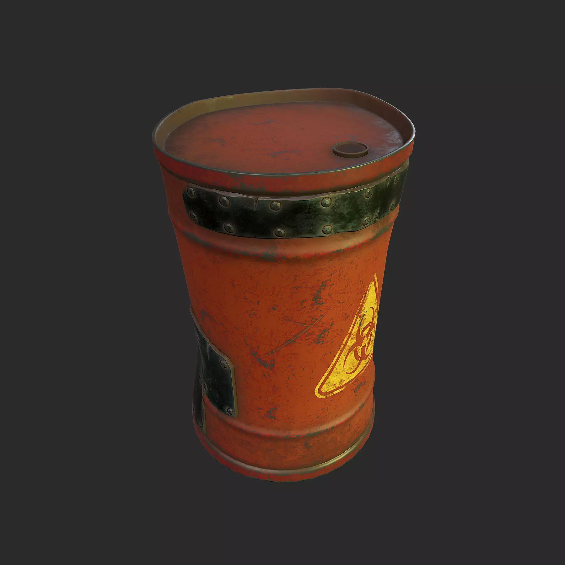 A Barrel Low-poly 3D model_0