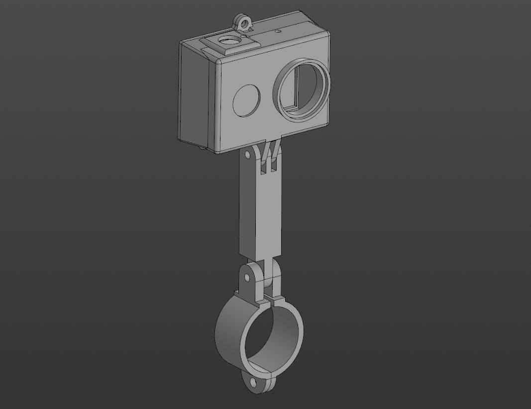Xiaomi Yi Action Camera case 3D print model_1