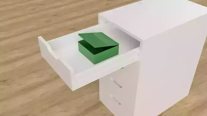 Desk Organizer 3D Print for Ikea Alex Cabinet Free 3D model