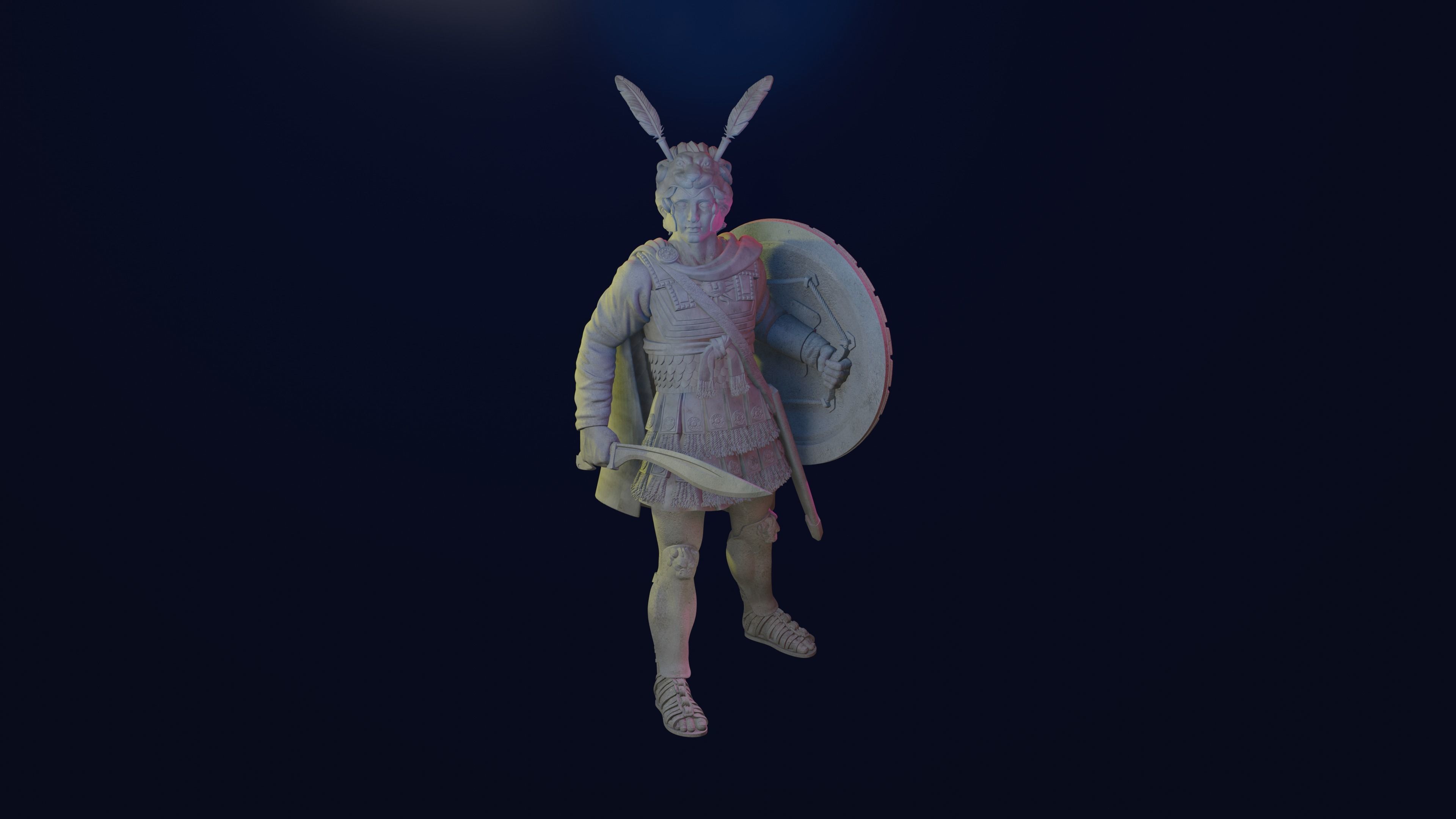 Alexander the Great Sculpture 3D print model_15