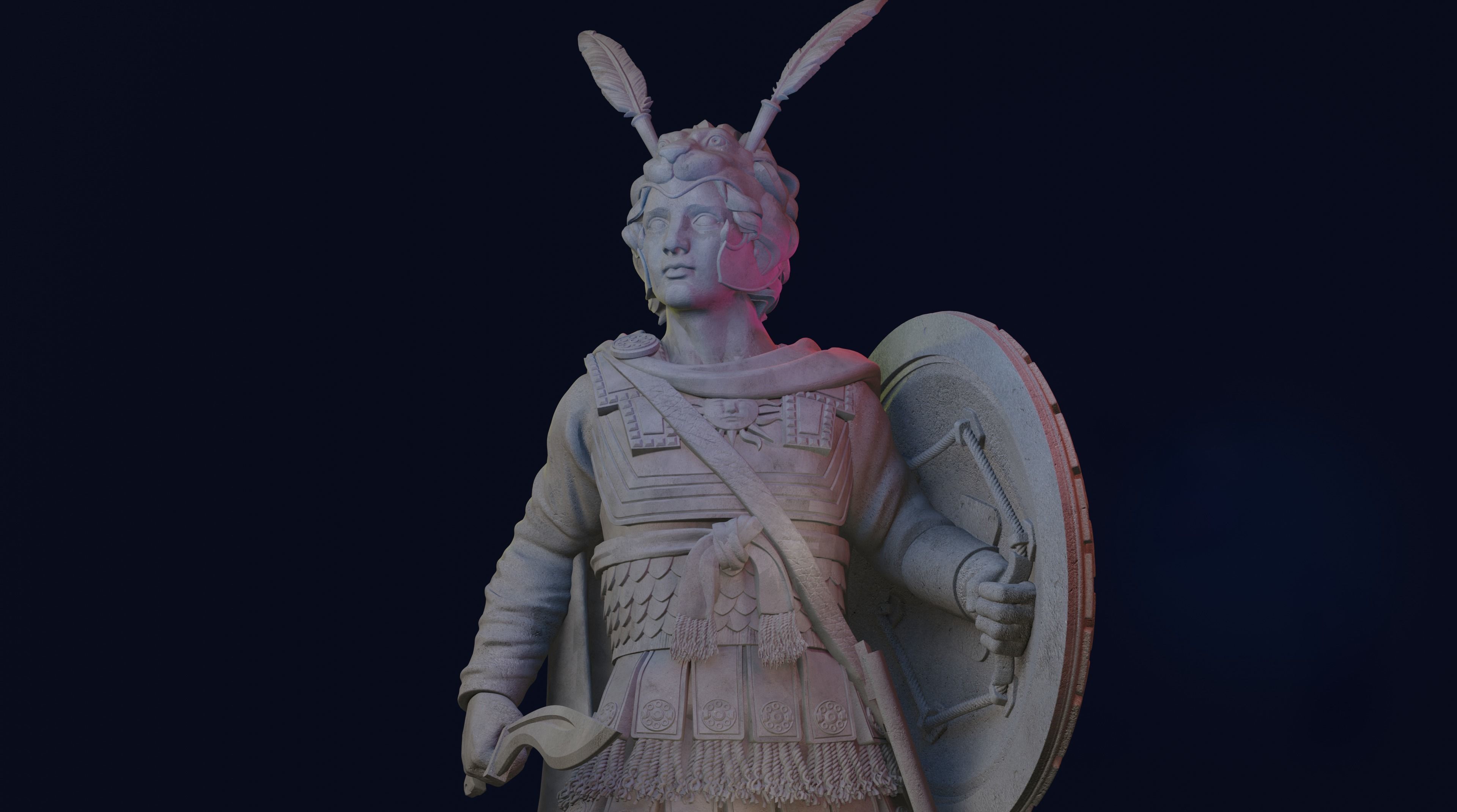 Alexander the Great Sculpture 3D print model_1