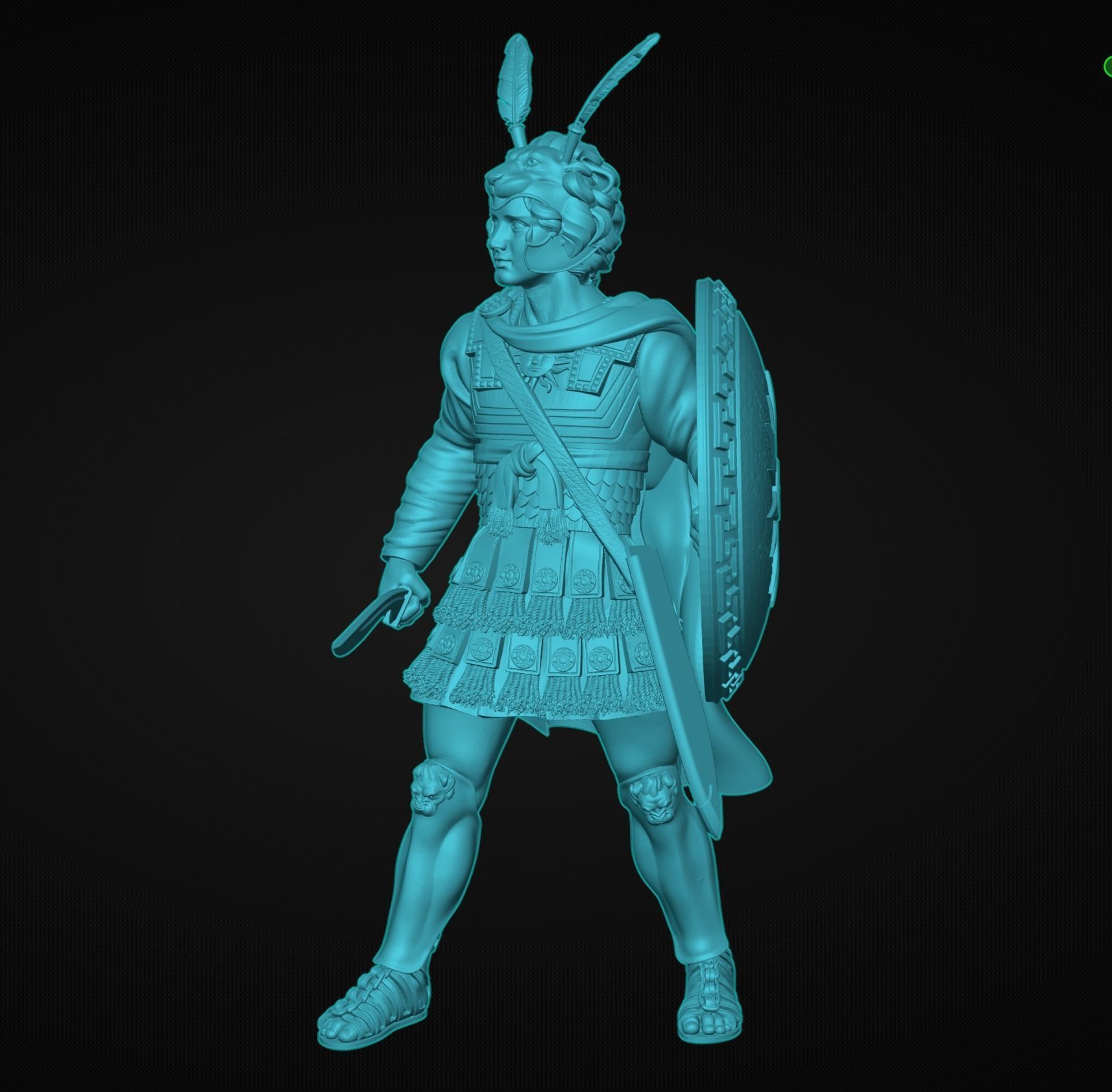 Alexander the Great Sculpture 3D print model_5