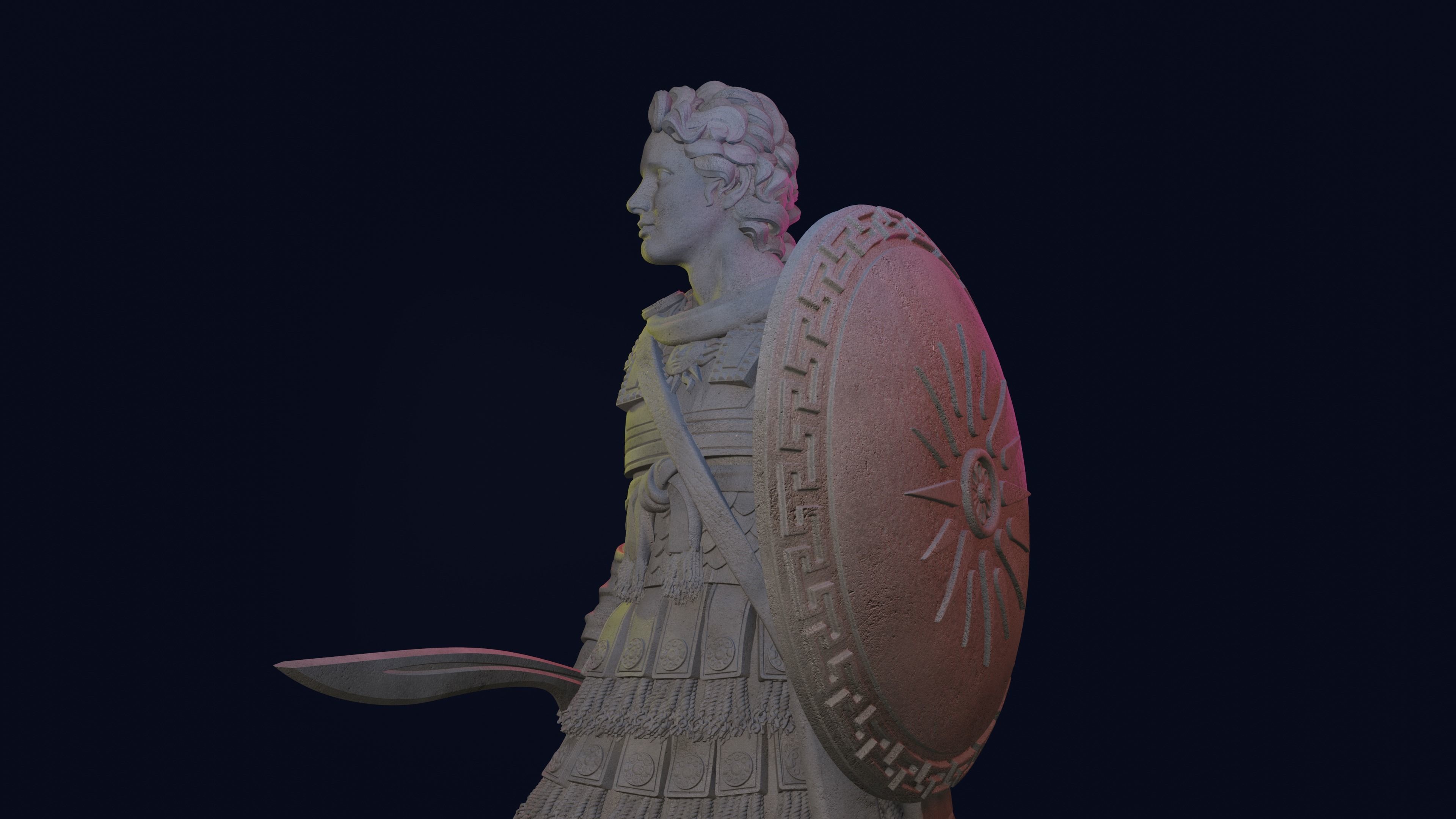 Alexander the Great Sculpture 3D print model_12