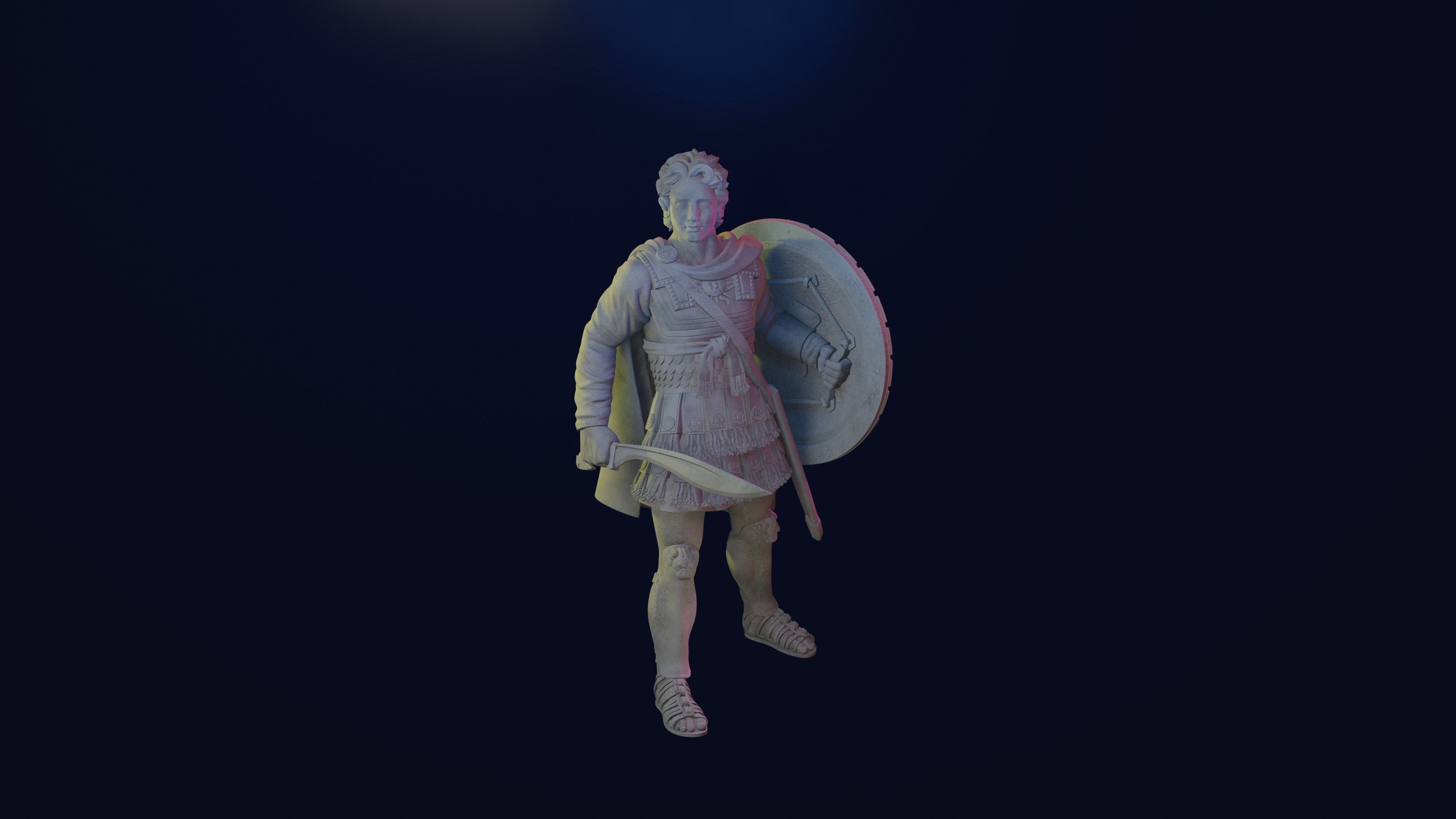 Alexander the Great Sculpture 3D print model_8