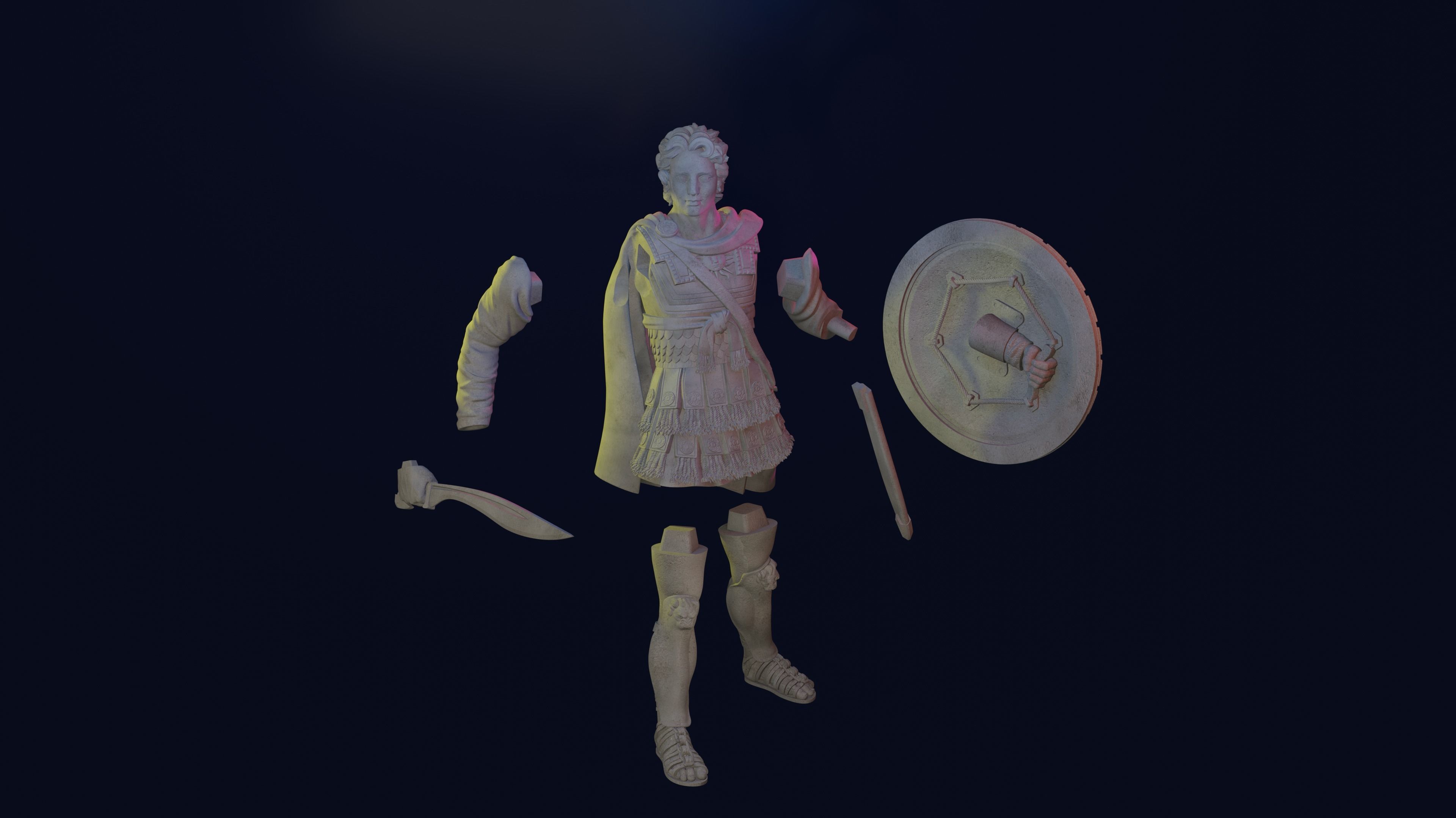 Alexander the Great Sculpture 3D print model_4