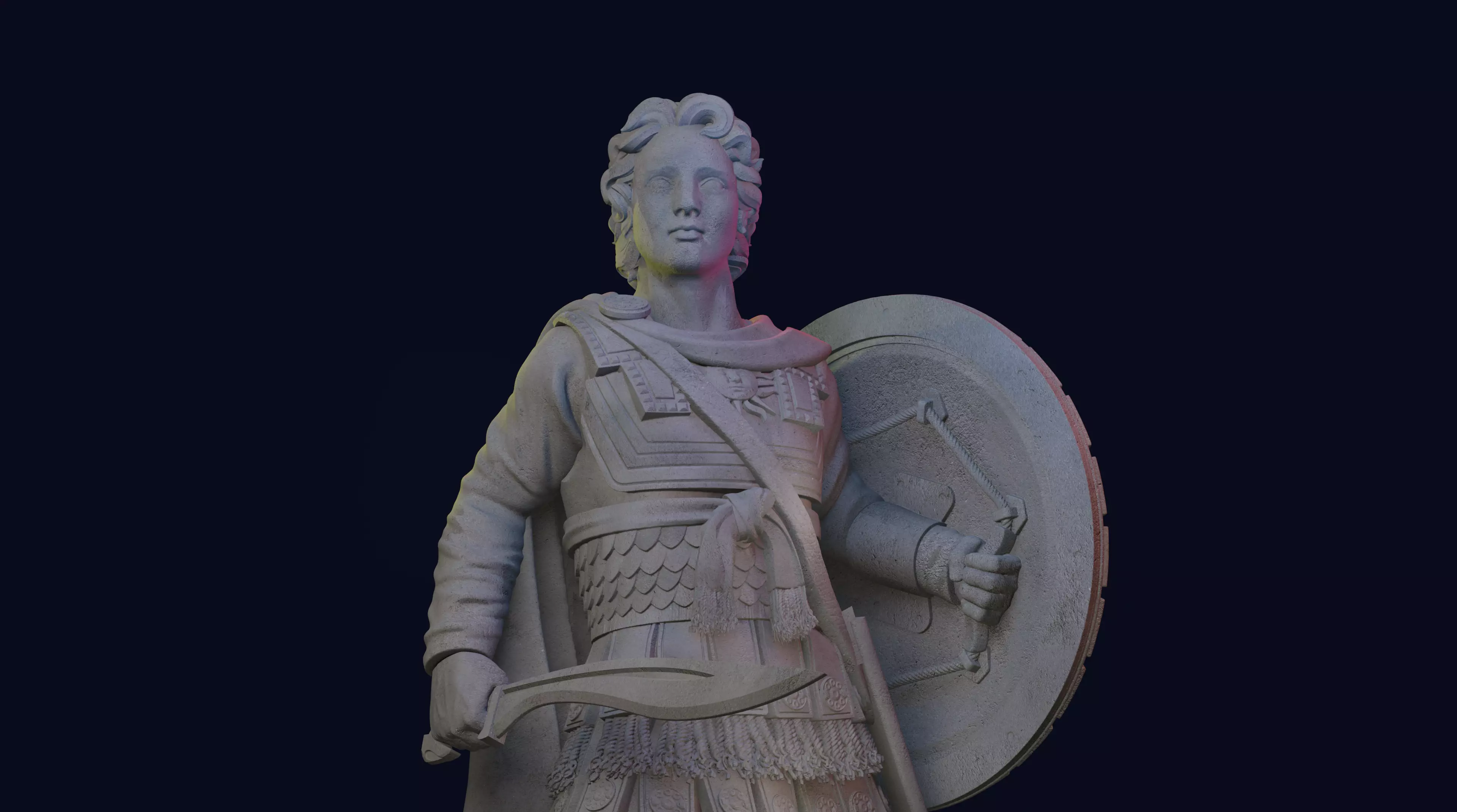 Alexander the Great Sculpture 3D print model_0
