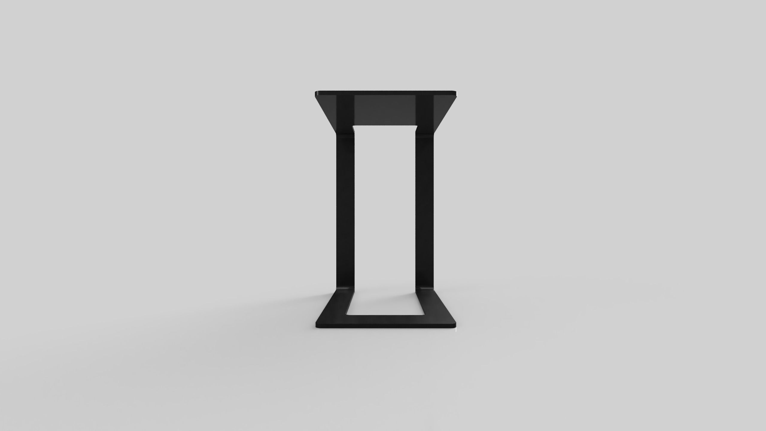 Side Table Massive Steel Coated in Metallic effect 3D model_8