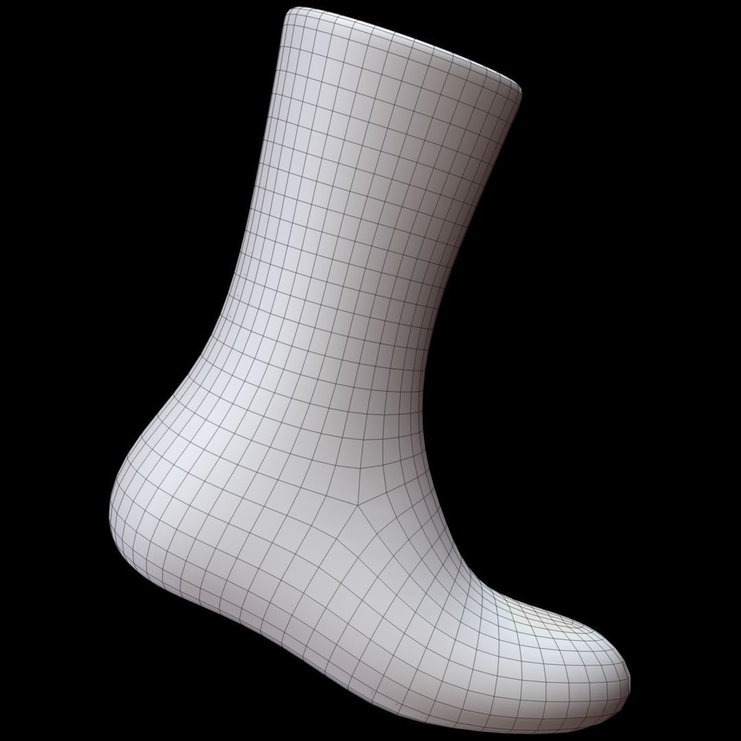 Long Sock 3D model_10