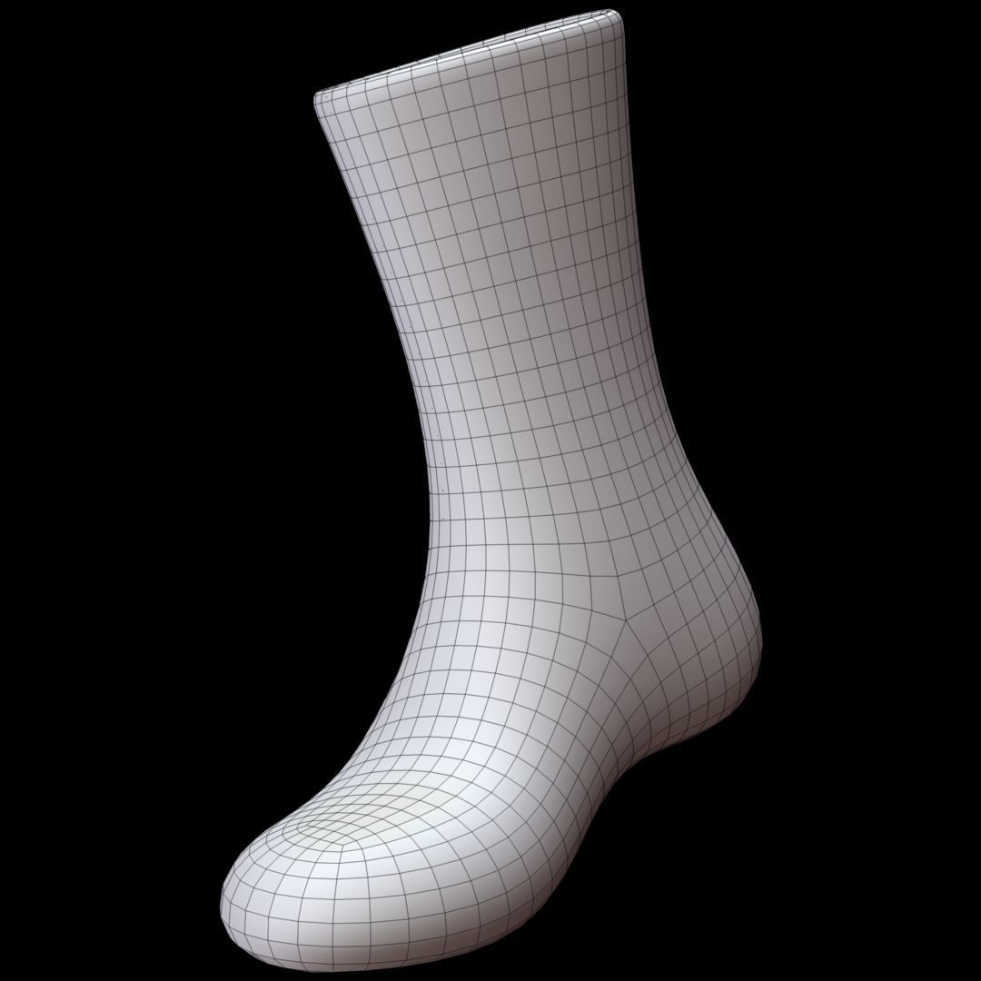 Long Sock 3D model_15