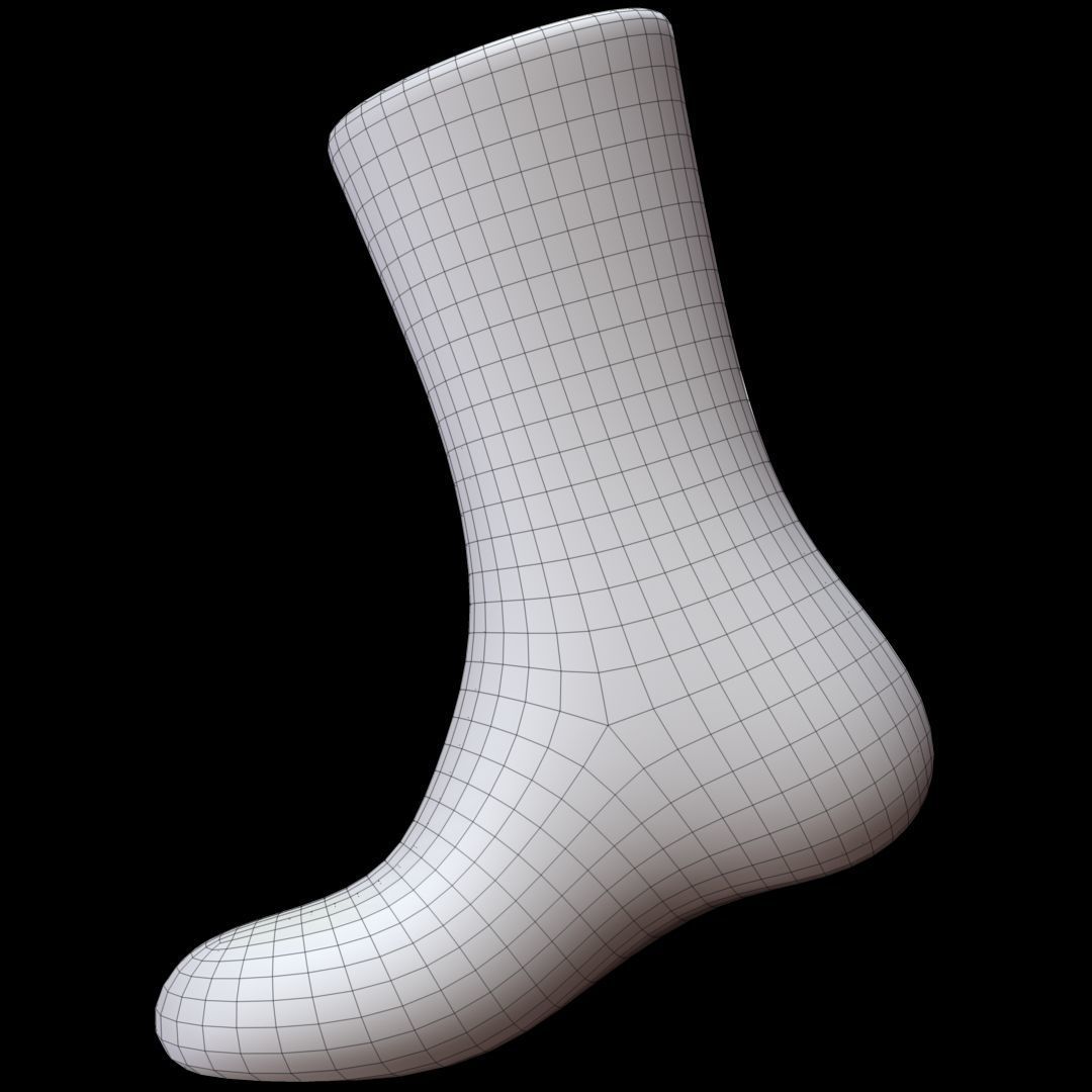 Long Sock 3D model_14