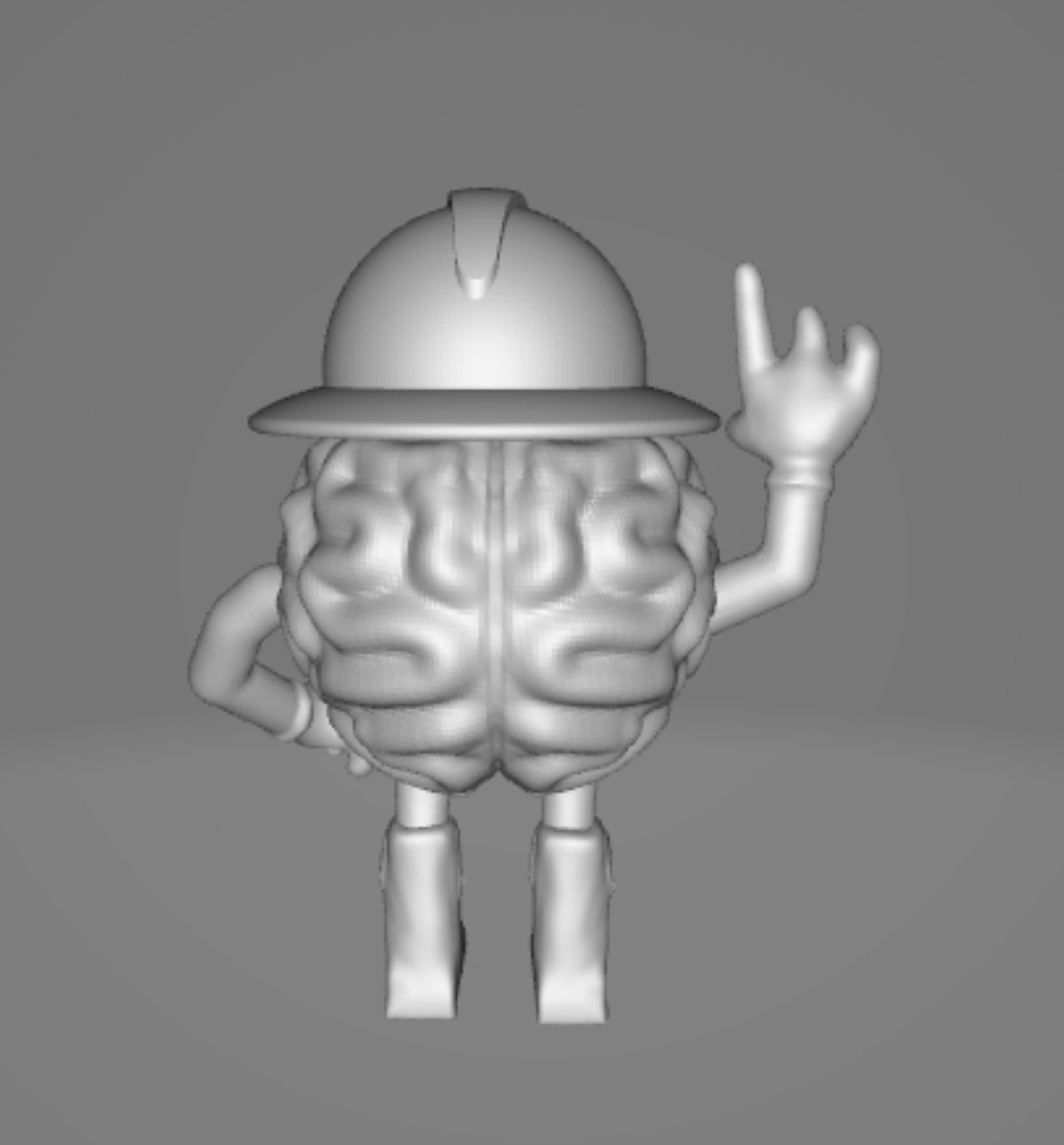 Cartoon Brain 3D model_1
