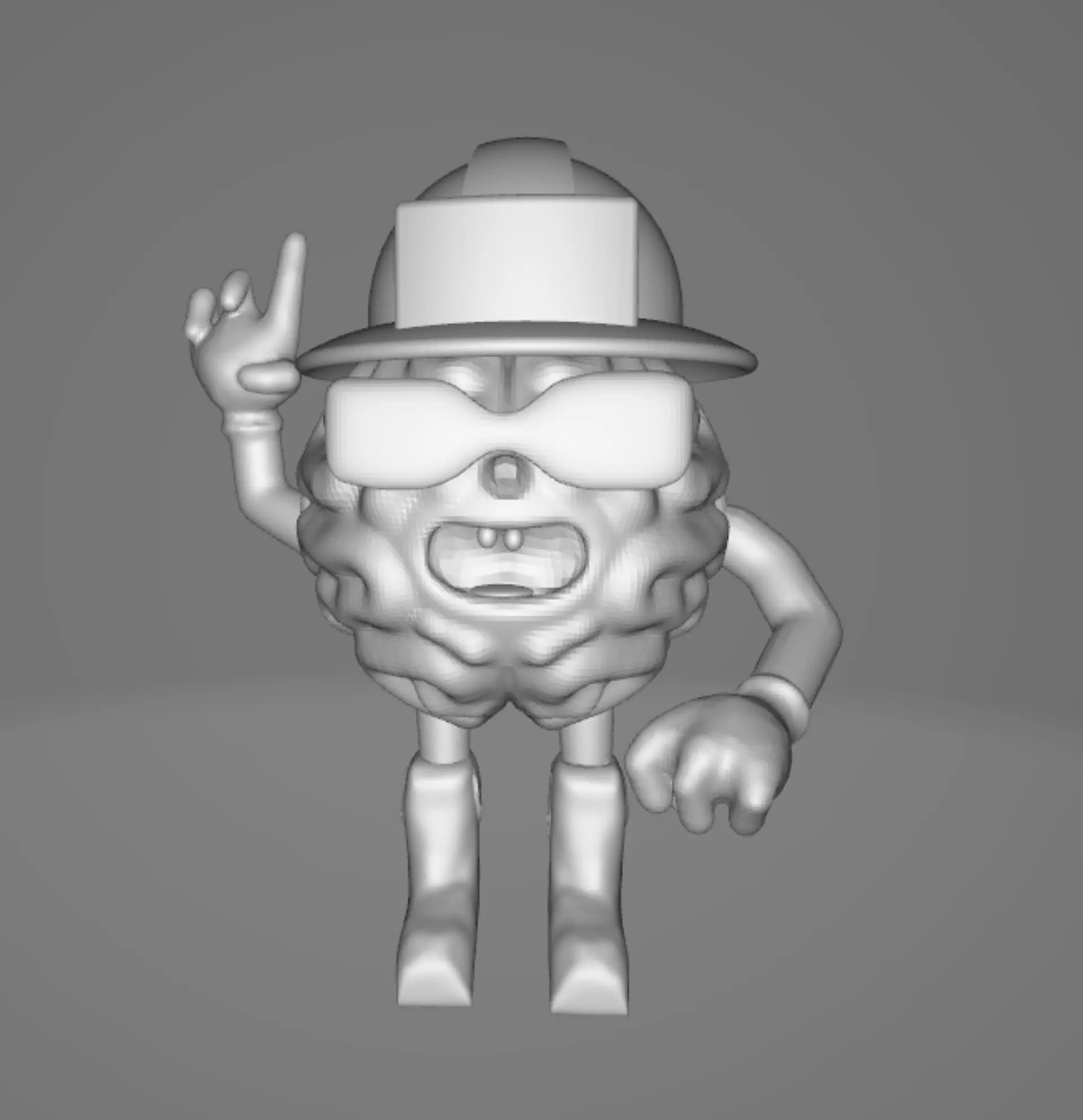 Cartoon Brain 3D model_0