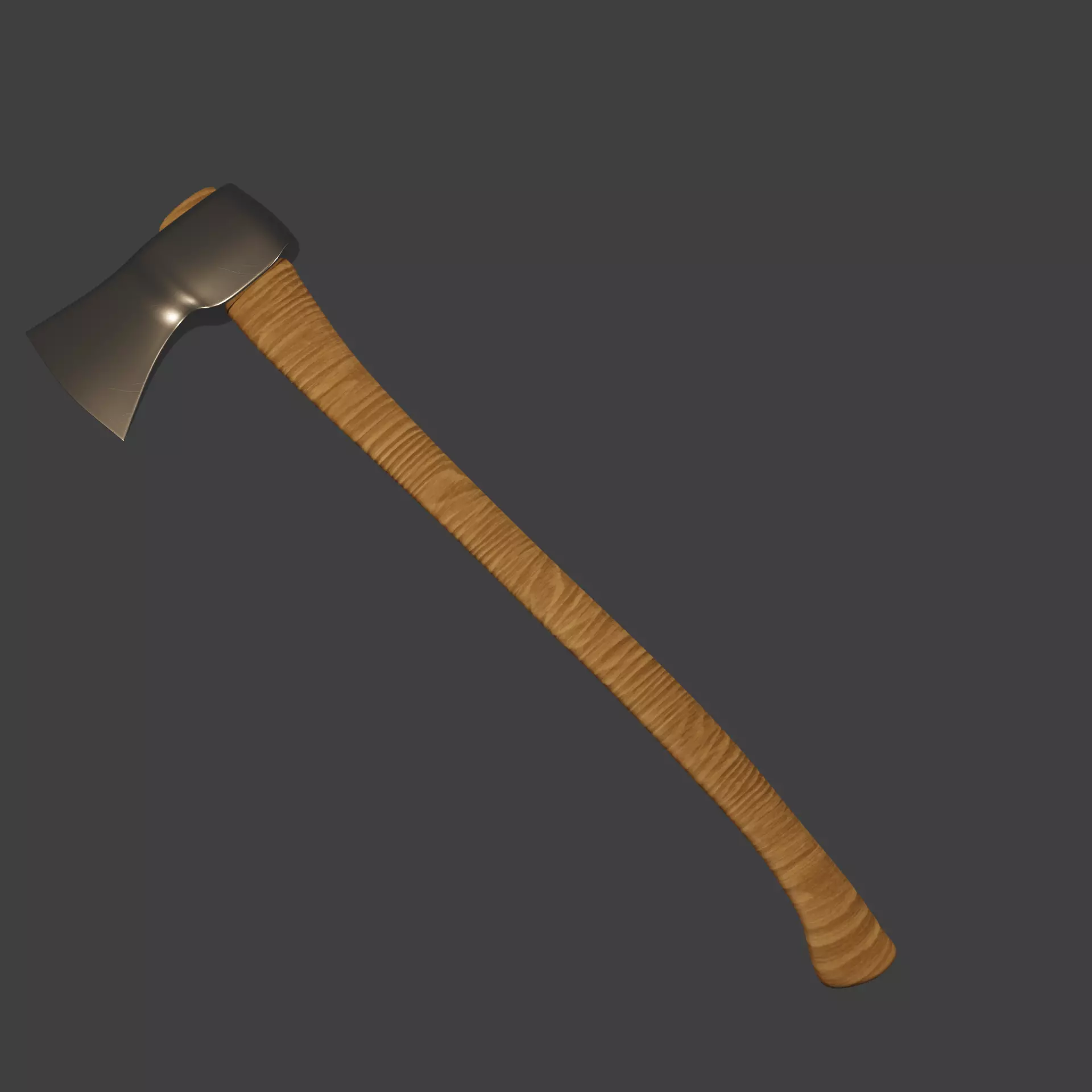 Wooden Axe Simple Free 3D model_0
