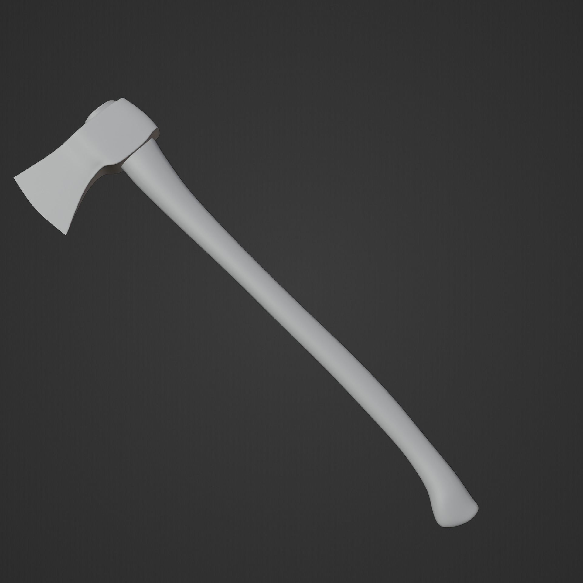 Wooden Axe Simple Free 3D model_3