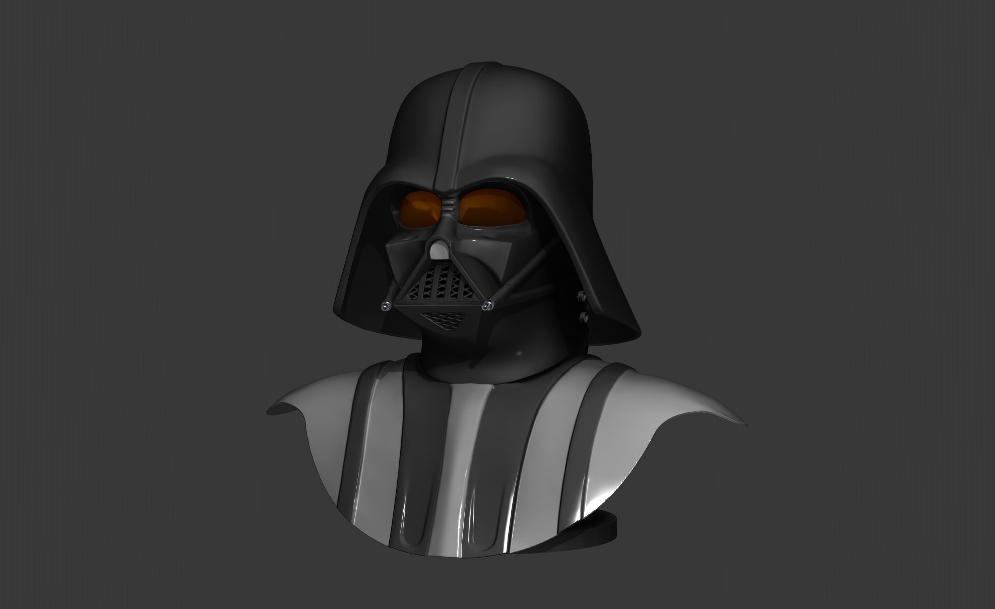 Darth Vader helmet ROTJ reveal Stand Anakins head Damaged Helm 3D print model_12