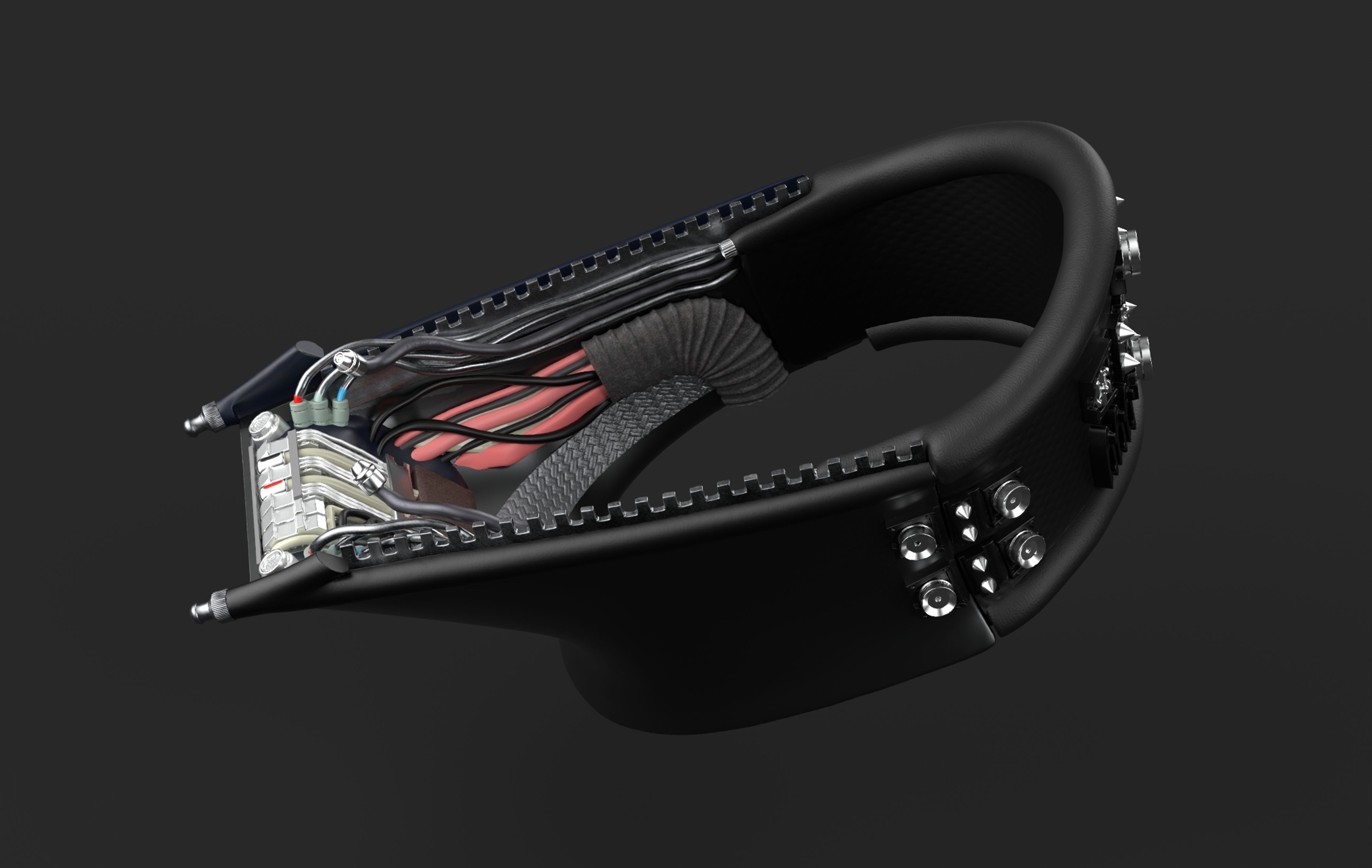 Darth Vader helmet ROTJ reveal Stand Anakins head Damaged Helm 3D print model_23