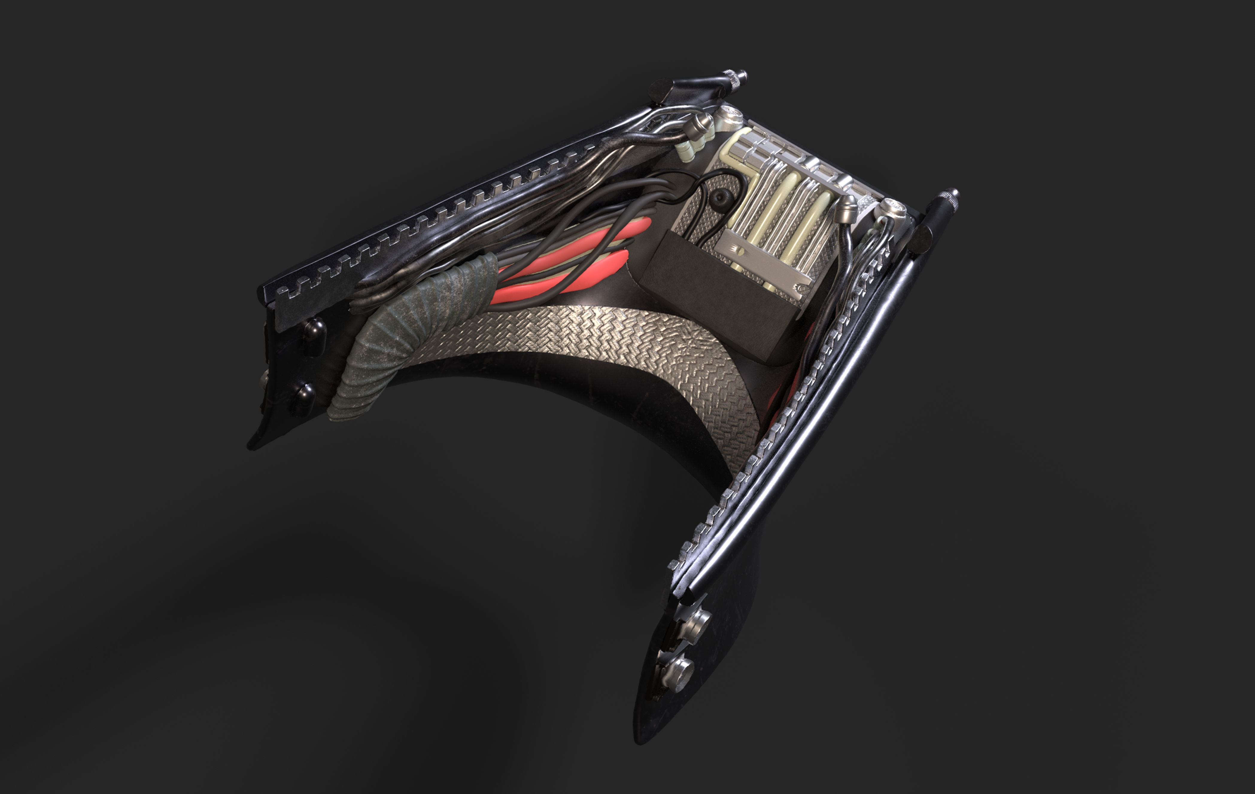 Darth Vader helmet ROTJ reveal Stand Anakins head Damaged Helm 3D print model_14