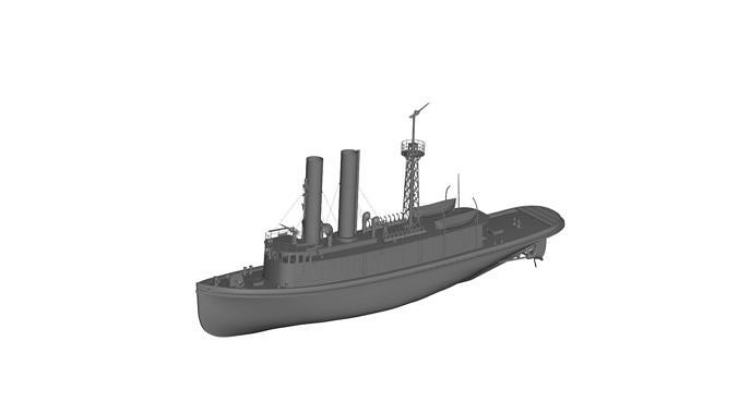 Fireboat ship 3D model