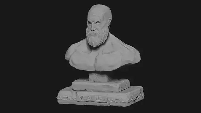 KRATOS GOD OF WAR HIGHPOLY BUST - 3D PRINT MODEL