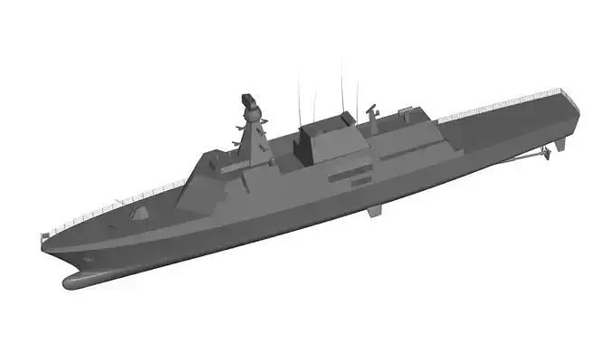 Warship navy ship 3D model