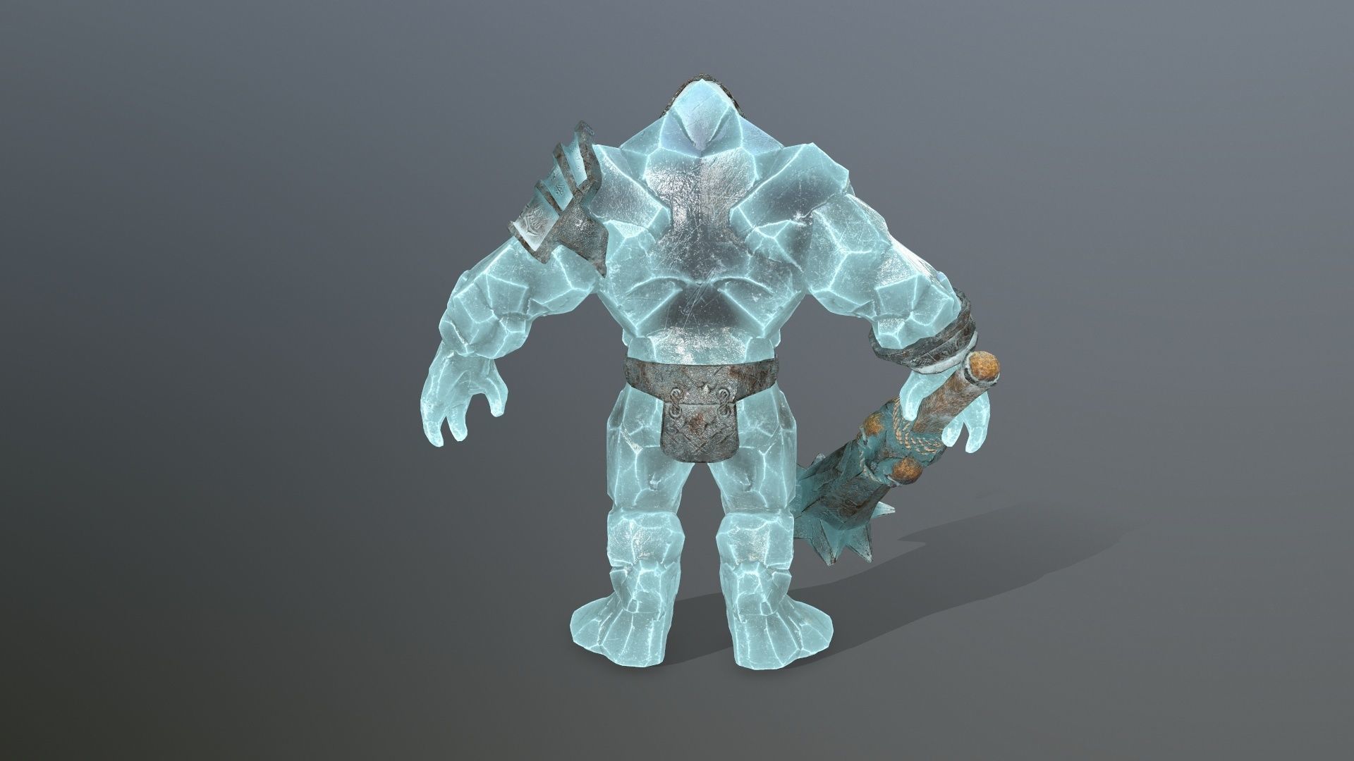 ice monster Low-poly 3D model_6