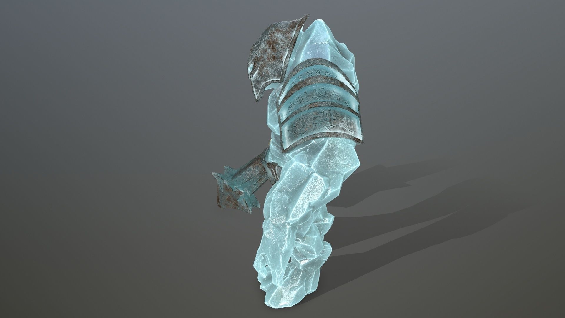 ice monster Low-poly 3D model_12
