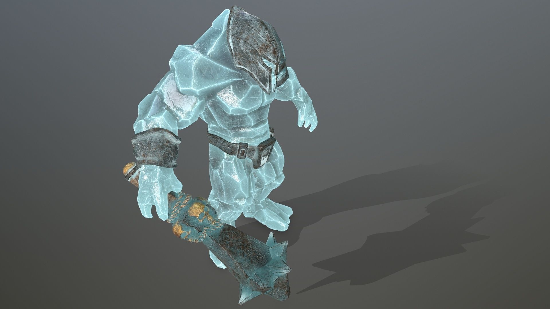 ice monster Low-poly 3D model_13