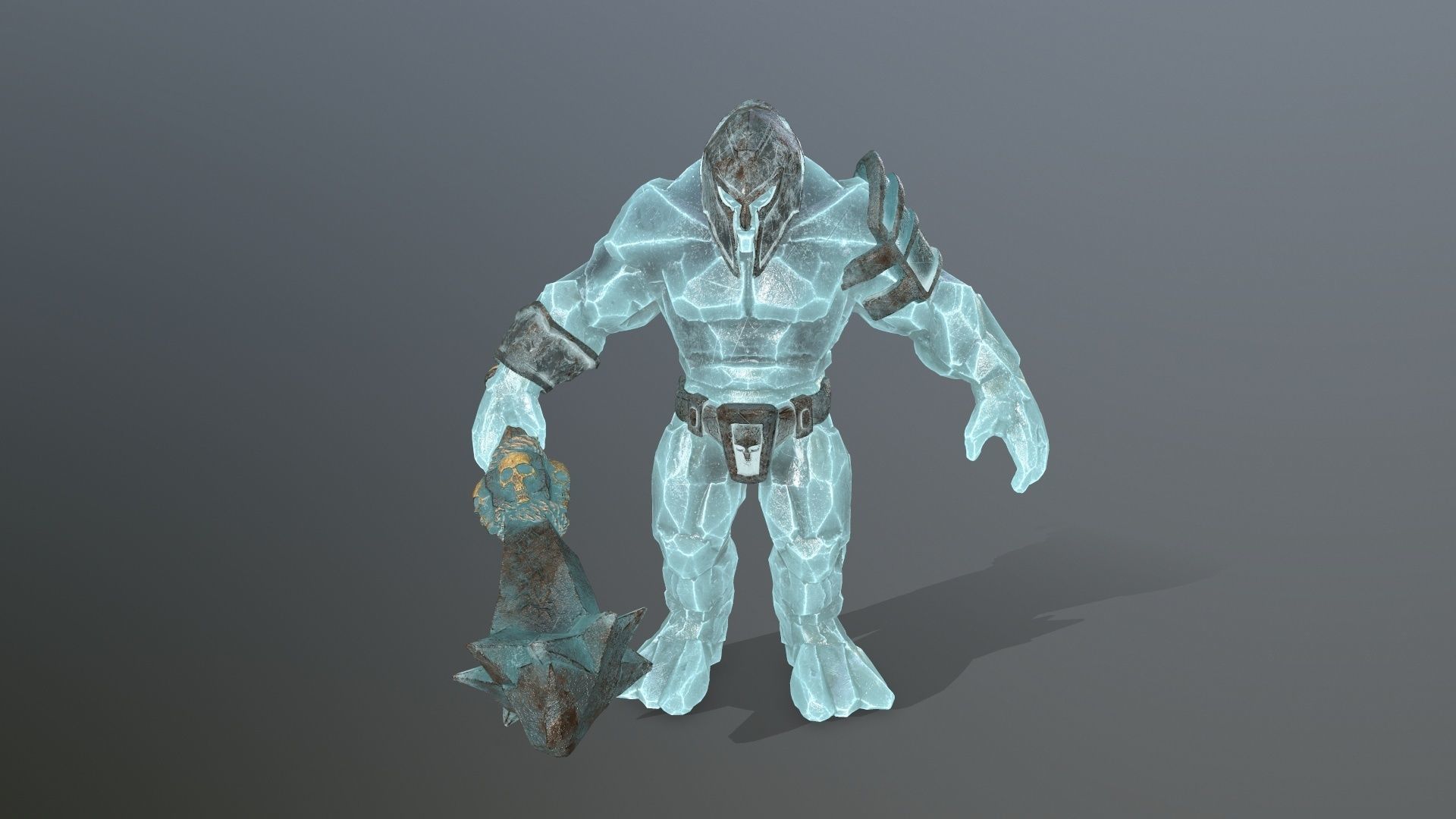 ice monster Low-poly 3D model_10