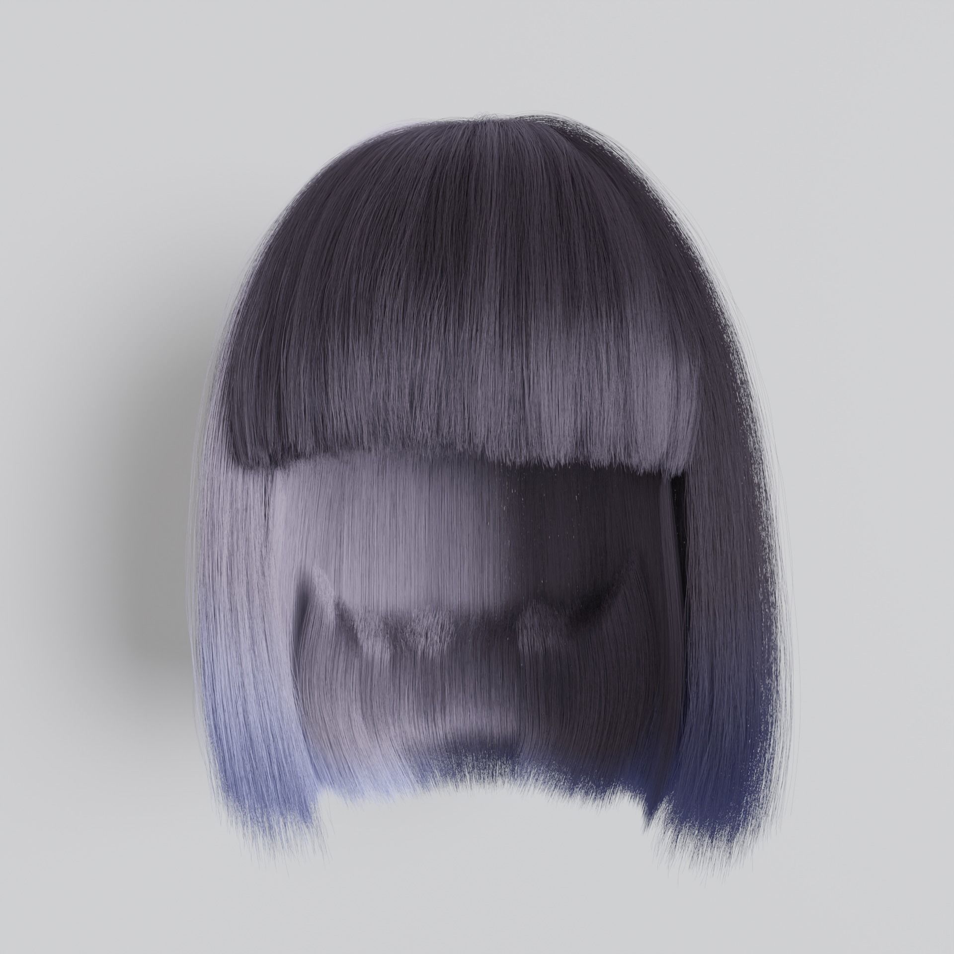 Short realistic hair blender particle render cycle 3D model_14