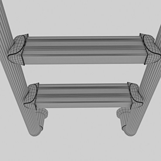 Swimming pool ladder 3D model_6