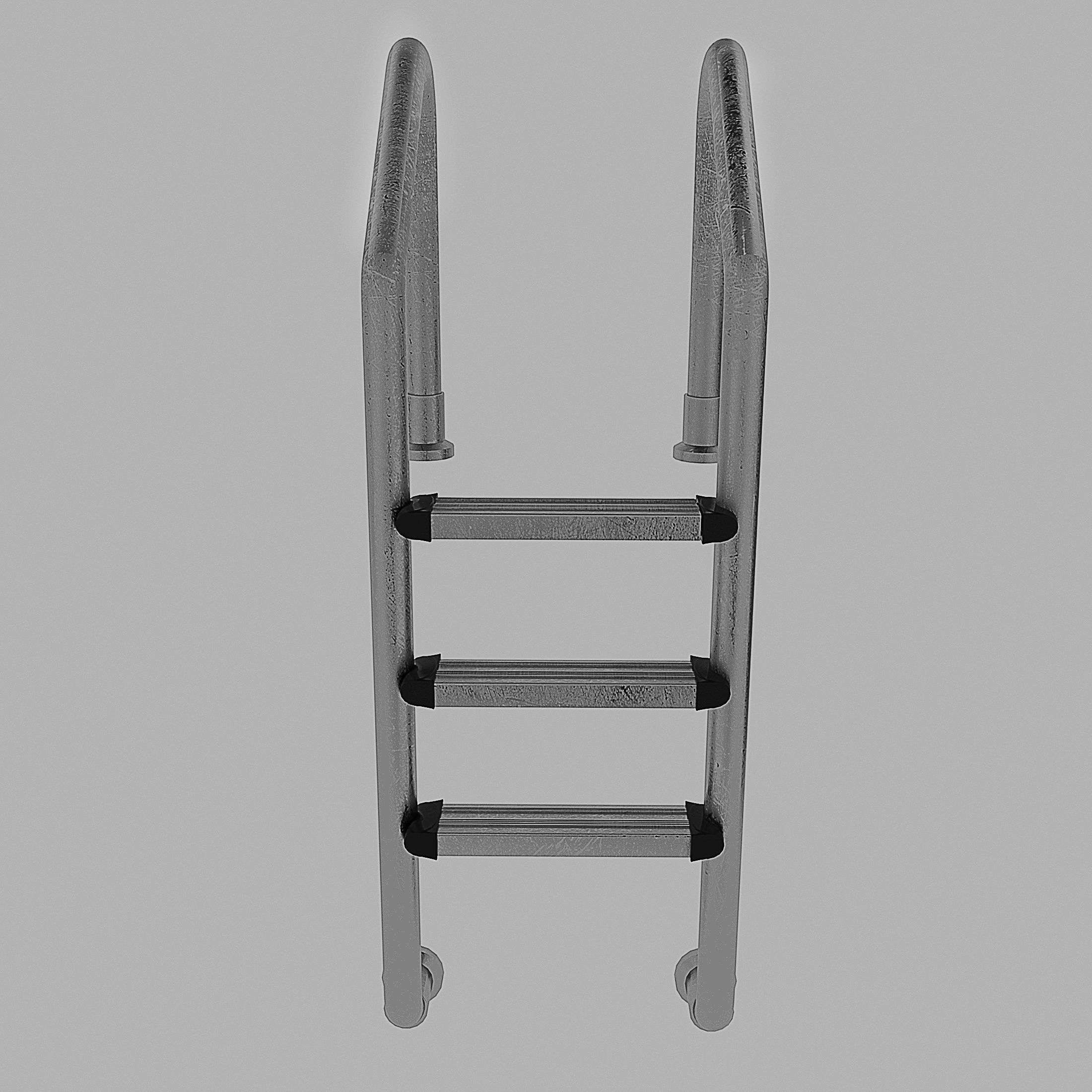Swimming pool ladder 3D model_1