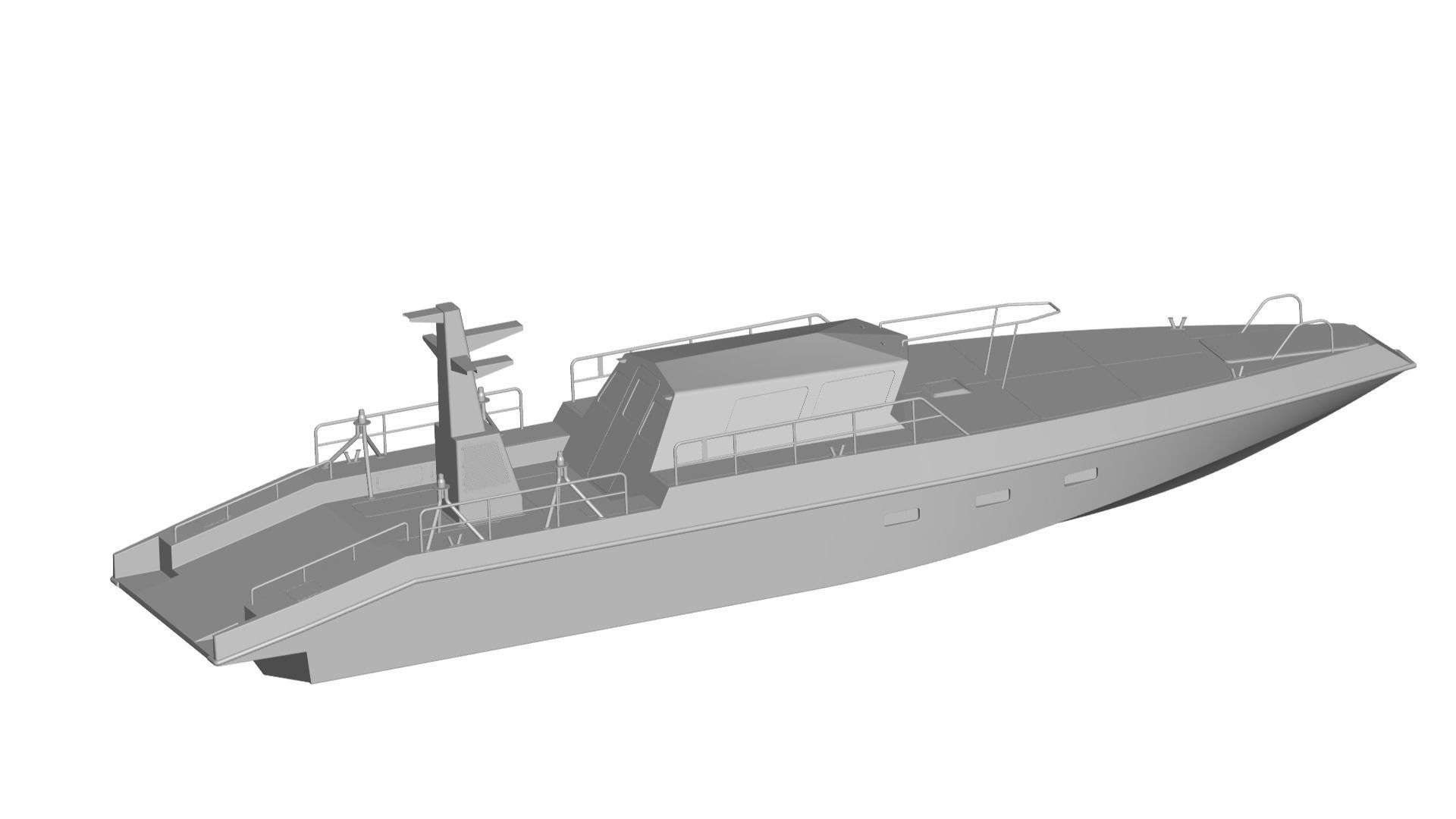 High speed boat 3D model_1
