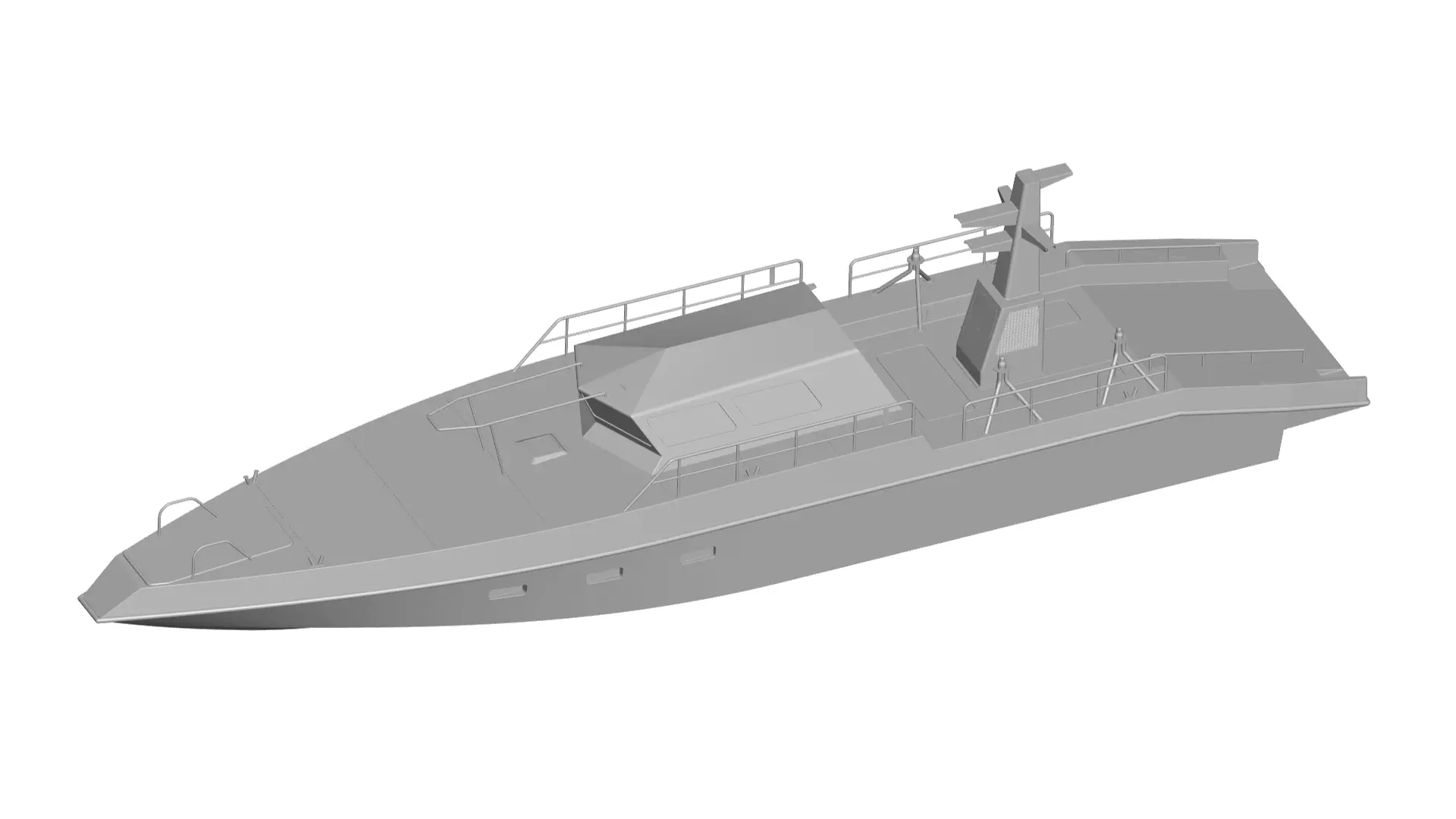 High speed boat 3D model_0