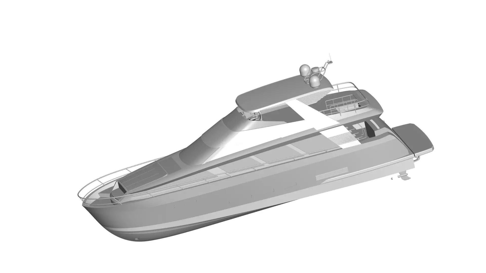  High speed boat 3D model_0