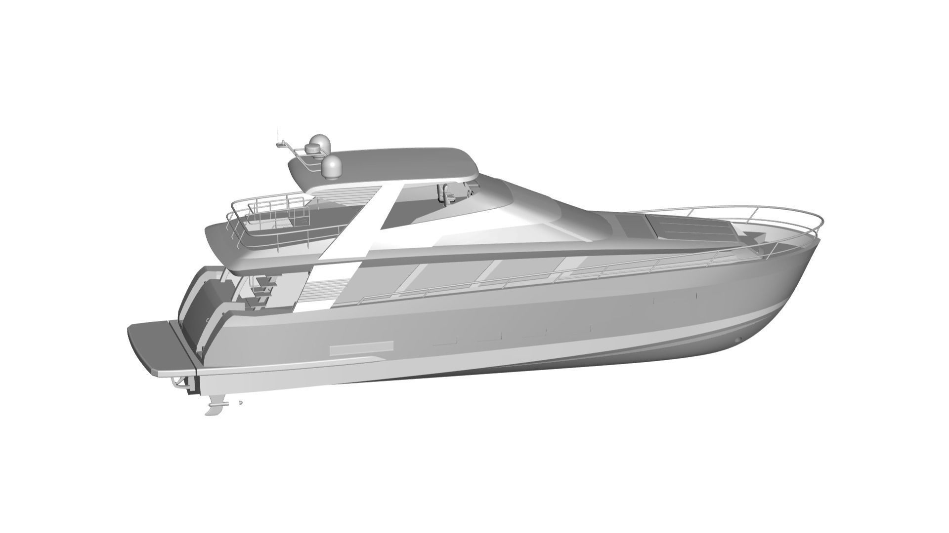  High speed boat 3D model_1