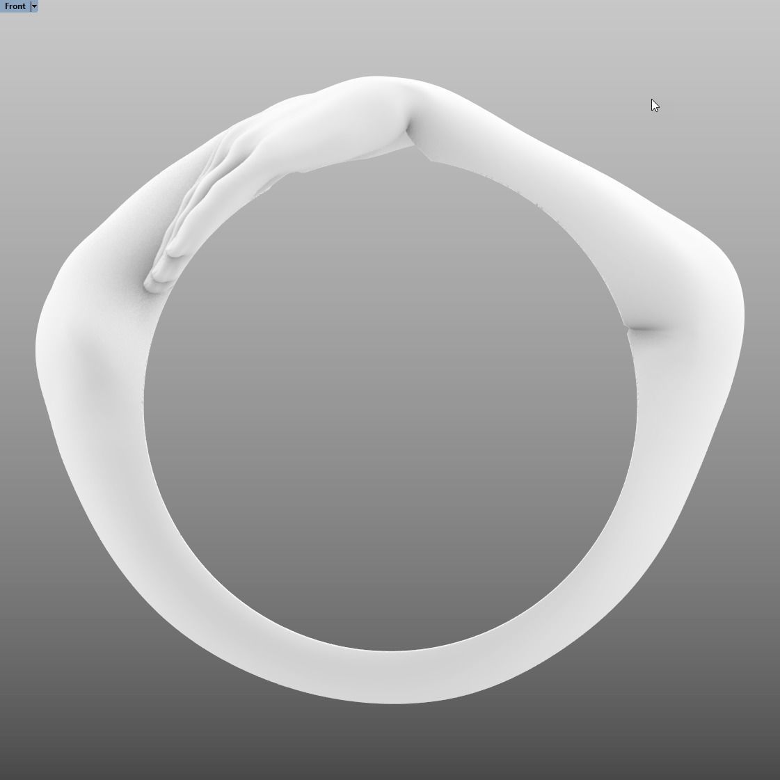 The ring Hug 3D print model_3