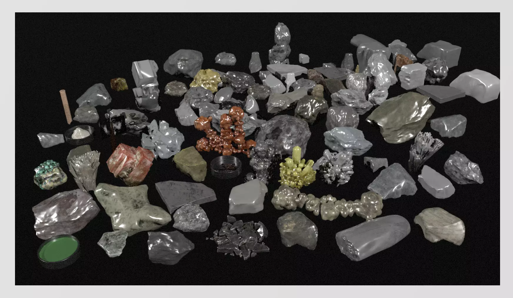 Periodic Table Elements Low-poly 3D model_0