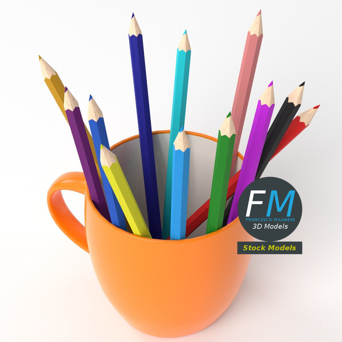 Pencils mug 3 3D model_5
